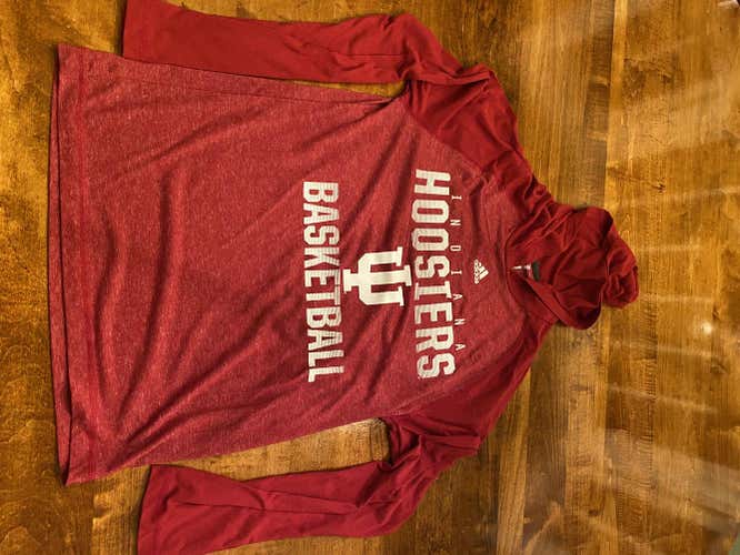 Red New IU Men's Basketball Adidas Adult Medium Sweatshirt