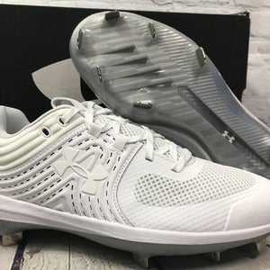 Under Armour Women’s Glyde ST Metal Softball Cleats White Size 7 New With Box