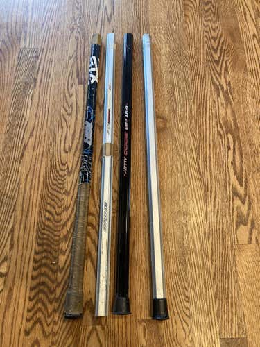 Four Used Lacrosse Shafts