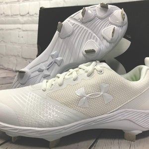 Under Armour Women’s Glyde ST Metal Softball Cleats White Size 5.5 New With Box