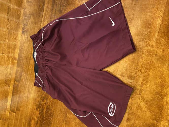 Maroon Used Culver Prep Lacrosse Men's Adult Medium Nike Shorts