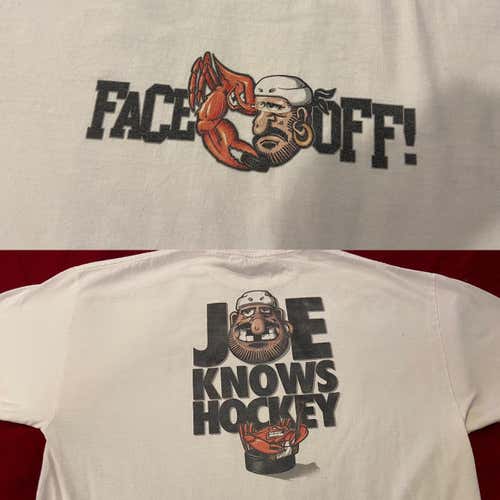 Rare Joe’s Crab Shack Hockey White T-Shirt 2XL Used