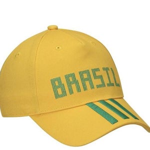 Brazil National Team Adidas Soccer Adjustable Hat - Gold/Green