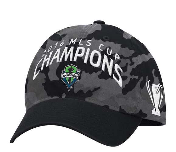 Seattle Sounders FC adidas 2016 MLS Cup Champions Structured Adjustable Hat - Black