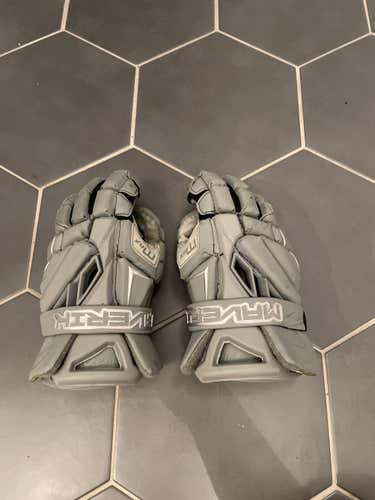 Gray Used Player's Maverik 13" Max Lacrosse Gloves