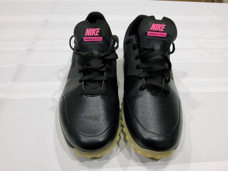 Used Men's Size 11 (Women's 12) Nike Lunar Black & Pink Golf Shoes