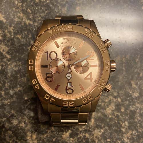 Rose Gold-Plated Invicta Watch (plus Armani Watch)