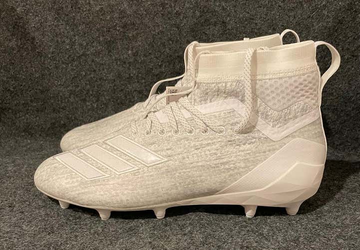 Men’s Adidas adizero 8.0 SK Triple White Lacrosse/Football Cleat G27039  Size 12