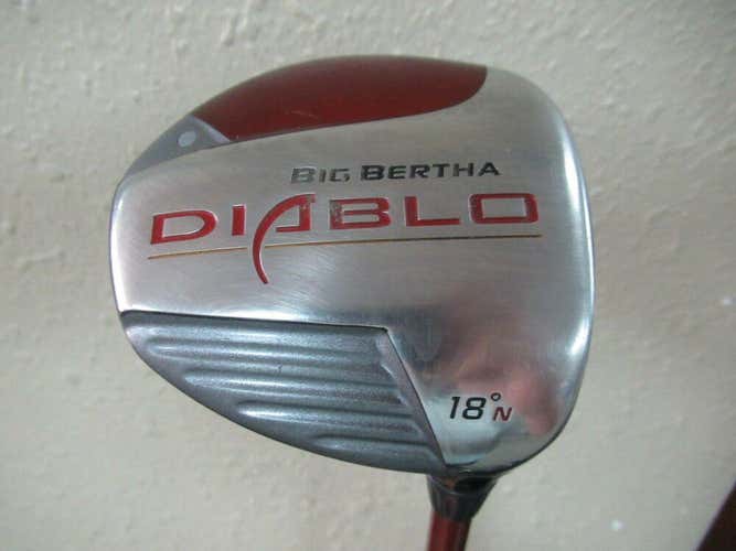 CALLAWAY BIG BERTHA DIABLO FAIRWAY WOOD # 5 18* FACTORY 60g STIFF FLEX GRAPHITE