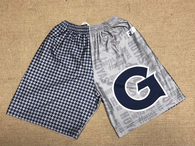 Fit 2 Win NCAA Lax Georgetown University Hoyas Sublimated College Lacrosse Shorts