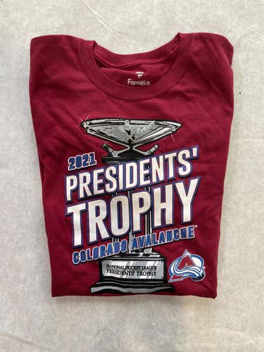 Colorado Avalanche Presidents’ Trophy Player Issued Fanatics Adult Medium T-Shirt