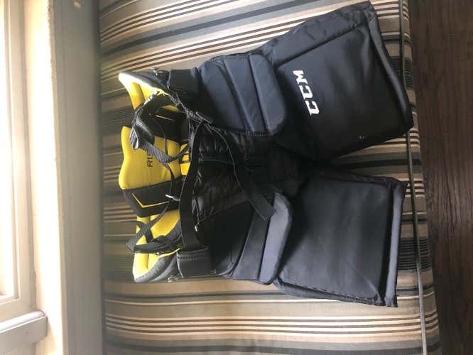 Black Used Large CCM Premier R1.5 Hockey Goalie Pants