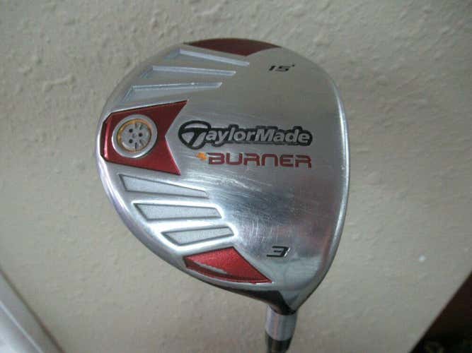 TAYLORMADE BURNER FAIRWAY WOOD #3 15* FACTORY REAX 50g SENIOR FLEX CP2 PRO GRIP