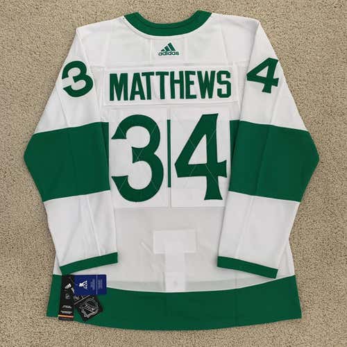 Maple Leafs Auston Matthews Retro St Pats Authentic Jersey Men's Size 50 (M)