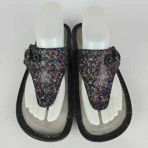 Alegria Womens Vanessa Thong Sandals Multicolor Comfort Platform Slip On 9 EU 39
