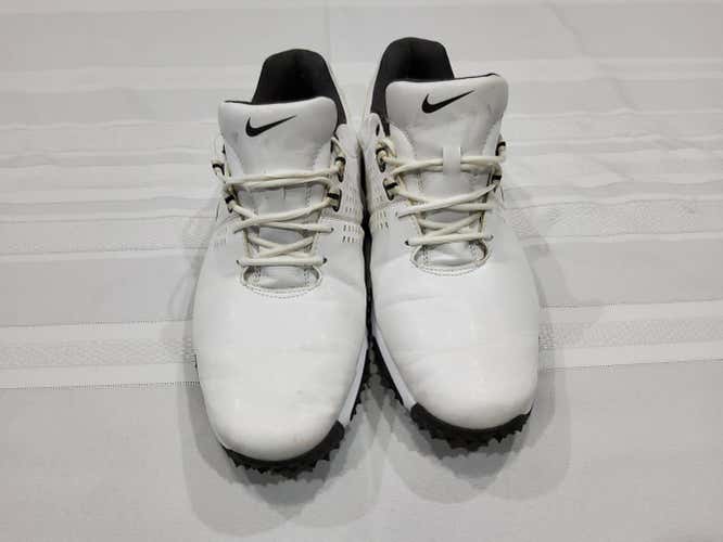 Used Men's Size 11.5 (Women's 12.5) Nike Air White & Gray Golf Shoes