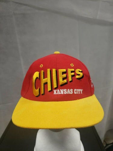Vintage Kansas City Chiefs Drew Person Snapback Hat NFL