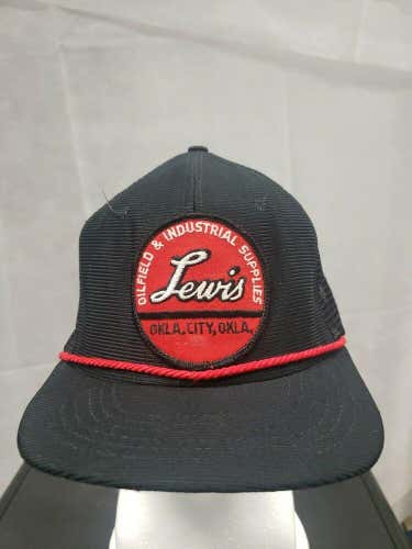 Vintage Lewis Oilfield & Industrial Supplies Mesh Trucker Snapback Patch Hat