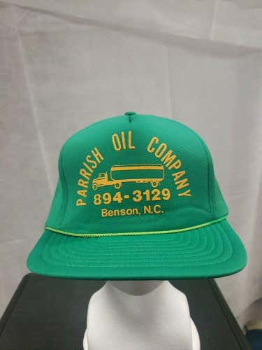 Vintage Parrish Oil Company All Foam Snapback Hat North Carolina