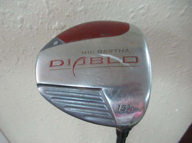 CALLAWAY BIG BERTHA DIABLO FAIRWAY WOOD # 3 15* KURO KAGE 50g STIFF FLEX  W/ HC