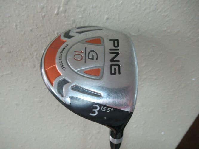 PING G10 FAIRWAY WOOD #3 15.5* FACTORY TFC129 F SOFT REGULAR FLEX W/ HC