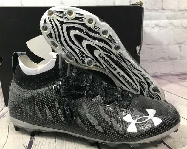 New Under Armour Mens Spotlight Lux MC Football Cleats Size 9 Black Elastic NWB