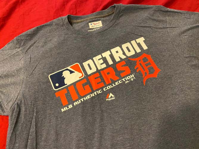 Detroit Tigers MLB Baseball Red Adult XL Majestic T-Shirt * NWOT