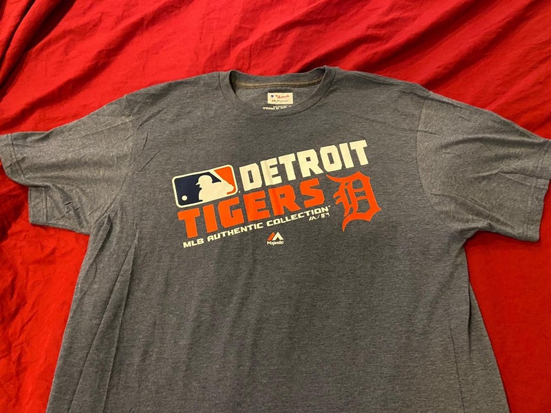 Detroit Tigers Gray Orange Baseball T-Shirt Tee