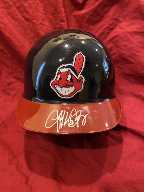 Michael Bourn Cleveland Indians Signed Full Size Rawlings 7 1/4 Batting Helmet, MLB Authenticated