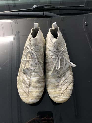 White Football Molded Cleats Adidas