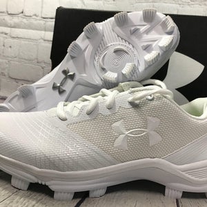 Under Armour Womens Glyde TPU Durable Softball Cleats White Size 9 New With Box