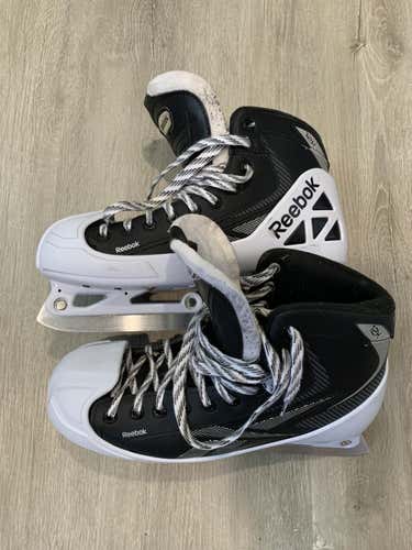 Used Senior Reebok 12K Hockey Goalie Skates Regular Width Size 10.5