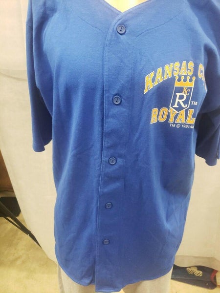 Majestic MLB Mens Kansas City Royals Baseball Blue Shirt NWT S
