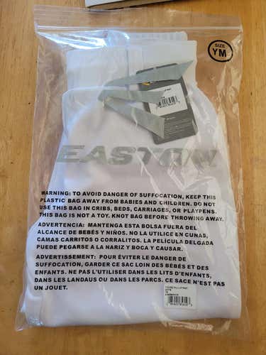 White Unisex New Youth Medium Easton Pants