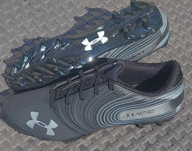 Under Armour Nitro (US Size 11.5) Men's Low Molded Football Cleats Black