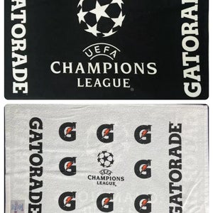 UEFA Champions League Gatorade Soccer Towel Brand New 24" x 16" Rare 2 Sided