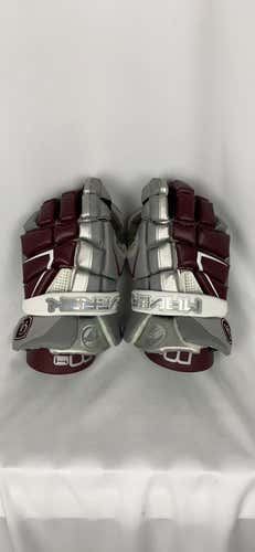Maverik M4 Maroon & Gray Lacrosse Gloves