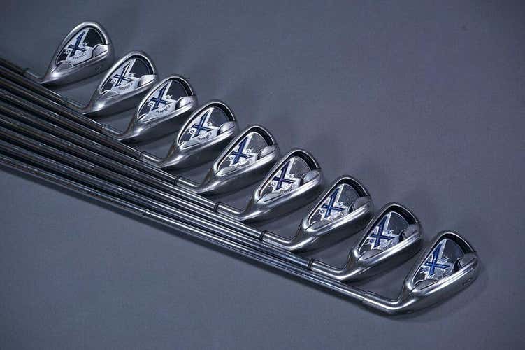 CALLAWAY GOLF X-20 3-PW+SW IRON SET W/ REGULAR FLEX & WINN GOLF MASTER GRIPS