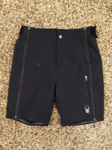Black Used Size Medium Spyder Training Shorts