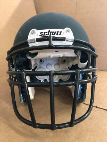 USED SCHUTT XP ADULT FOOTBALL HELMET - LARGE - FLAT DARK GREEN