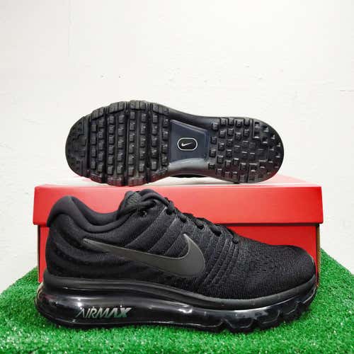 Nike Air Max 2017 Triple Black Running Shoes 849559-004 Size 9