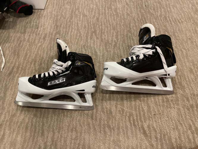 Cory Schneider Bauer Pro Stock Size 8.5 Supreme 2s Pro Hockey Goalie Skates With Cowling