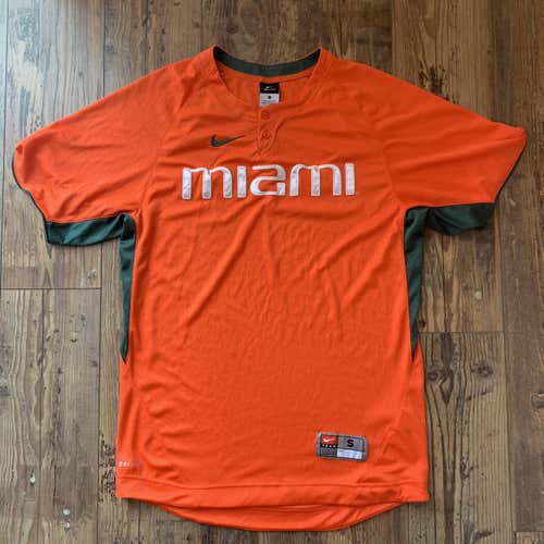 Nike Miami Hurricanes Henley Baseball Shirt