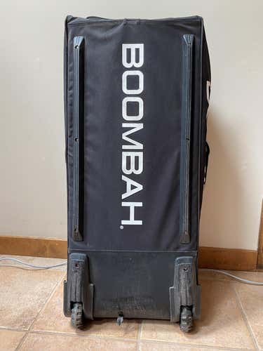 Used Boombah Brute Rolling Bat Bag 2.0  - Holds 4 Bats and Room for Catcher Gear - Wheeled Bag