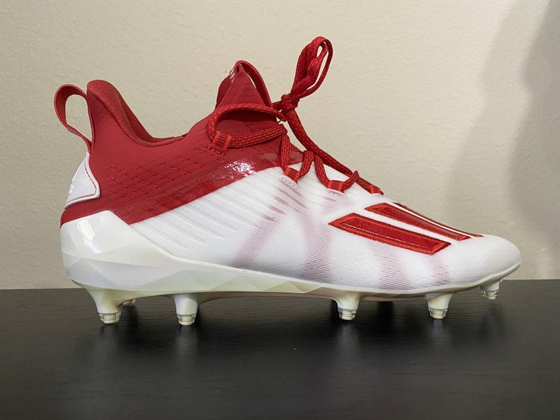 RARE Adidas Adizero Football / Lacrosse Cleats Size 10 White Red