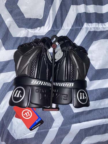 Black New Player's Warrior Evo Pro Lacrosse Gloves 13"