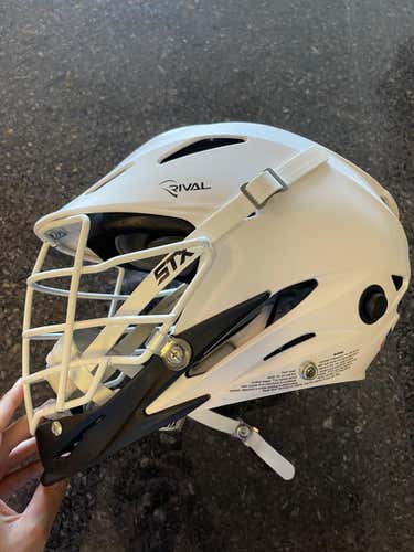 White Adult STX Rival Helmet