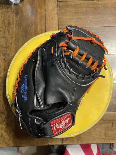 Black High School/College Catcher's 32.5" Heart of the Hide Baseball Glove