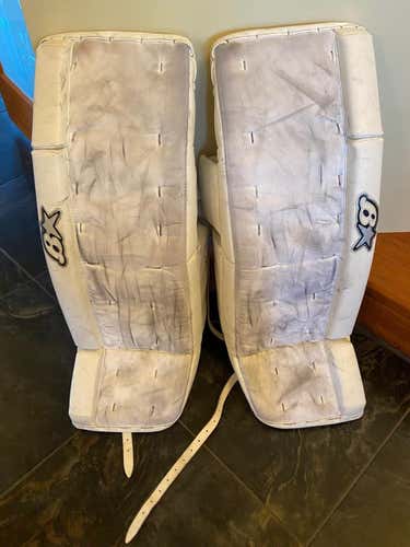 White Used Senior 33" Brian's SubZero Pro 2 Goalie Leg Pads
