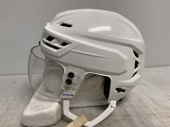 CCM Resistance Pro Stock Hockey Helmet Medium White CCM Visor 8267